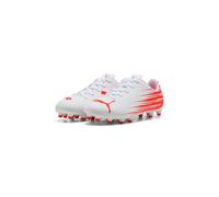 Puma Tacos Multinock Attacanto II FG/AG Jr Para Fútbol Niño Blanco/Rojo 108496