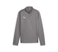 PUMA teamGOAL Training 1/4 Zip Top Jr Ajustado, Unisex niños, Hierro Fundido White-Shadow Gray, 128