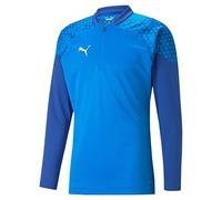 PUMA Teamcup Training 1/4 Zip Top Parte Superior Ajustada, Hombre, Limonada Azul eléctrico, XL