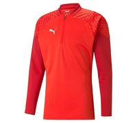 PUMA Teamcup Training 1/4 Zip Top Parte Superior Ajustada, Hombre, Rojo, M