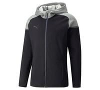PUMA Teamcup Casuals Hooded Jkt Chaqueta con Capucha, Hombre, Negro Black, XXL
