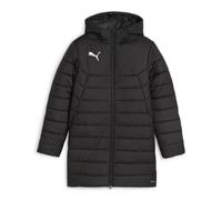 PUMA Teamfinal Bench Jacket Jr Chaqueta Acolchada, Negro Plata, 164 Unisex Adulto