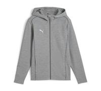 PUMA Teamfinal Casual con Capucha Jkt Chaqueta, Gris Medio Jaspeado Plateado, M Unisex Adulto