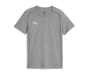 PUMA Teamfinal Casual tee Jr Camiseta, Unisex Adulto, Gris Medio Jaspeado Plata, 116