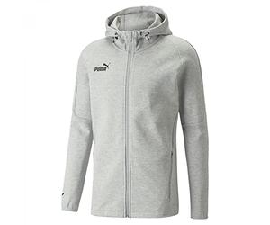 Puma teamFINAL Casuals Sudadera JKT Gris Claro Heather, S