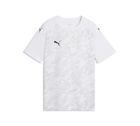 PUMA teamFINAL Graphic Jersey Jr, 128, Blanco, Negro-Pluma Gris