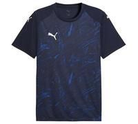 PUMA teamFINAL Graphic Jersey Jr, 140, Azul Marino, Blanco y Negro
