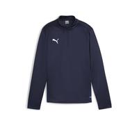 PUMA teamGOAL Training 1/4 Zip Top Jr Ajustado, Unisex niños, Azul Marino Blanco-Azul Persa, 128