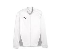 PUMA teamGOAL Training Jacket Chaqueta de Pista, Unisex Adulto, Blanco-Pluma Gris Negro, L