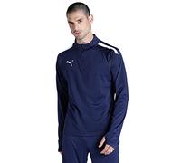 Puma teamLIGA 14 Zip Top Camiseta de Fútbol, Hombre, Azul (Peacoat/Puma White), S