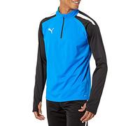 Puma teamLIGA - Camiseta con Cremallera 1/4 para Hombre, Limonada Azul Eléctrica/Negro, Medium