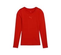 PUMA teamLIGA26 Baselayer tee LS Jr, 140, Rojo