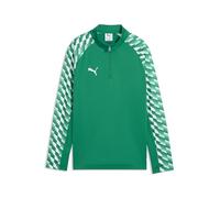 PUMA teamLIGA26 - Chaquetas de Entrenamiento con Cremallera de 1/4, 140, Verde Deportivo, Blanco, Verde Deportivo