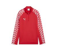 PUMA teamLIGA26 - Chaquetas de Entrenamiento con Cremallera de 1/4, 164, Rojo, Blanco y Rojo