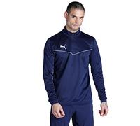 PUMA Teamrise 1/4 Zip Top Camiseta, Hombre, Peacoat-Puma White, L
