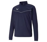 PUMA teamRISE 1/4 Zip Top Jr Sudadera, Unisex niños, Azul Y Blanco, 164
