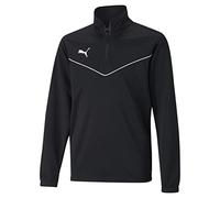 PUMA Teamrise 1/4 Zip Top Jr Sudadera, Unisex niños, Black White, 152