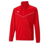 PUMA Teamrise 1/4 Zip Top Jr Sudadera, Unisex niños, Puma Red-Puma White, 164