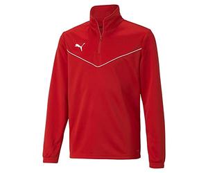 PUMA teamRISE Halfzip Sweatshirt Kids rotweiss 116