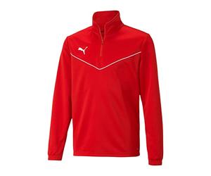 PUMA teamRISE Halfzip Sweatshirt Kids rotweiss 128