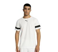 PUMA teamRISE Jersey para hombre de manga corta, Puma White-puma Black-puma White, S