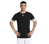 PUMA teamRISE Jersey para hombre, manga corta, Puma Black-Smoked Pearl-puma White, L