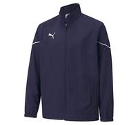 PUMA Teamrise Sideline Jacket Jr Chaqueta De Entrenamiento, Unisex niños, Peacoat-Puma White, 128