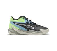 PUMA Tenis de baloncesto Dagger para hombre, Negro-brillante Aqua-green Glare Ah25, 40.5 EU