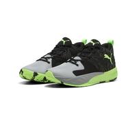 Puma Tenis de Baloncesto Unisex Court Pro 3, Negro-Verde Deslumbrante Gris Medio, Talla 9 de Reino Unido