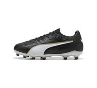 PUMA Tenis de fútbol Unisex King 20 Pro FG/AG, Color Negro y Blanco, Talla 9.5 de Reino Unido, Puma Negro Puma Blanco Puma Oro, 44 EU