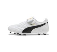 PUMA Tenis de fútbol Unisex King Top FG/AG, Blanco y Negro, Talla 9.5 de Reino Unido, Blanco (puma White)/Negro (puma Black), 44 EU