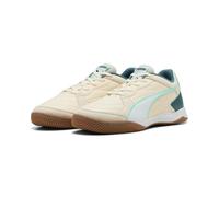 Puma Tenis de fútbol Unisex Pressing IV, Color Blanco Almendra, Esmeralda, Menta y Negro, Talla 6 de Reino Unido, Almendra azucarada Puma White Emerald Ice Mint Jelly Puma Black, 39 EU