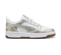 Puma Tenis PumaRebound v6 Low Metallic Whisper Unisex Blanco Zapatillas para Mujer, Blanco, 25.0 cm D