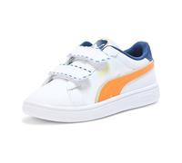 PUMA Tenis unisex con para niños, Blanco-naranja Glo Ah25, 1.5 Little Kid