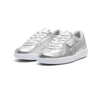 PUMA Tenis unisex Palermo Chrome para niños, Puma Gris pluma plateada, 4.5 Big Kid