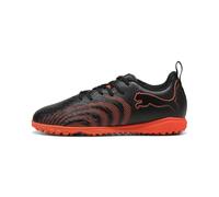 PUMA Tenis unisex para jóvenes FUTURE 9 PLAY Turf, PUMA Negro, rojo brillante, gris fuerte, 34.5 EU