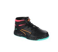 PUMA Tenis unisex para niños con diseño de rebote, Black-rickie Orange-fire Orchid Ah25, 1 Little Kid