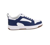Puma Tenis Unisex Rebound V6 LowTrack, Puma Blanco Azul Jewel Gum, 45 EU