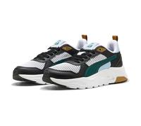 PUMA Tenis Unisex Trinity 2 Lt Run Fun Jr para niños, Puma Blanco Verde Terrain Puma Negro, 6 UK