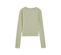 PUMA Top ajustado de manga larga YONA para mujer, Ropa, Verde, XS XS