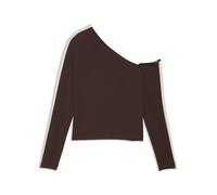 PUMA Top asimétrico T7 para mujer, Ropa, Marrón, XL XL