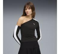 PUMA Top asimétrico T7 para mujer, Ropa, Negro, L