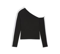 PUMA Top asimétrico T7 para mujer, Ropa, Negro, L L