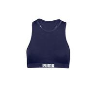 PUMA Top de bikini racerback para mujer azul oscuro | S