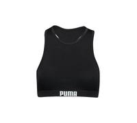 PUMA Top de bikini racerback para mujer negro | L