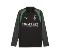 PUMA Top de entrenamiento Borussia Mönchengladbach de ajuste estrecho con cuello con cremallera para hombre, Accesoiros, Negro, XXL