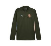 PUMA - Top de Entrenamiento con 1/4 Zip Manchester City Hombre, Myrtle Bold Blue Green, L