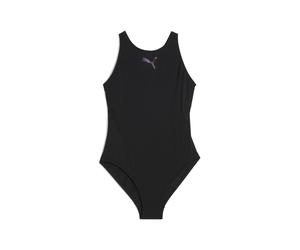 PUMA Traje de baño con espalda de nadadora para mujer, Ropa, Negro, XS XS