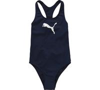 PUMA Racerback Swimsuit Traje de baño, Azul (Navy), 128 Niñas