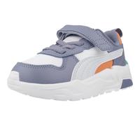 PUMA Trinity 2 LT AC+ INF - Tenis Unisex para bebé, Color Blanco-Plateado Niebla-Cielo Gris, Talla 5 UK Niño, Puma Blanco Plateado Niebla Gris Cielo, 22 EU